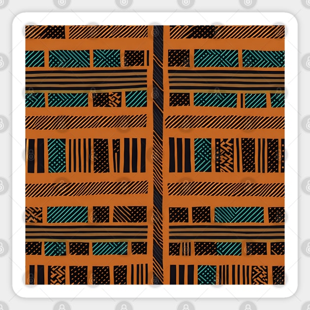 Traditional African Kente Seamless Pattern Sticker by BraaiNinja